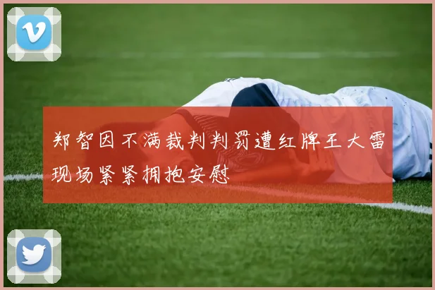 郑智因不满裁判判罚遭红牌王大雷现场紧紧拥抱安慰